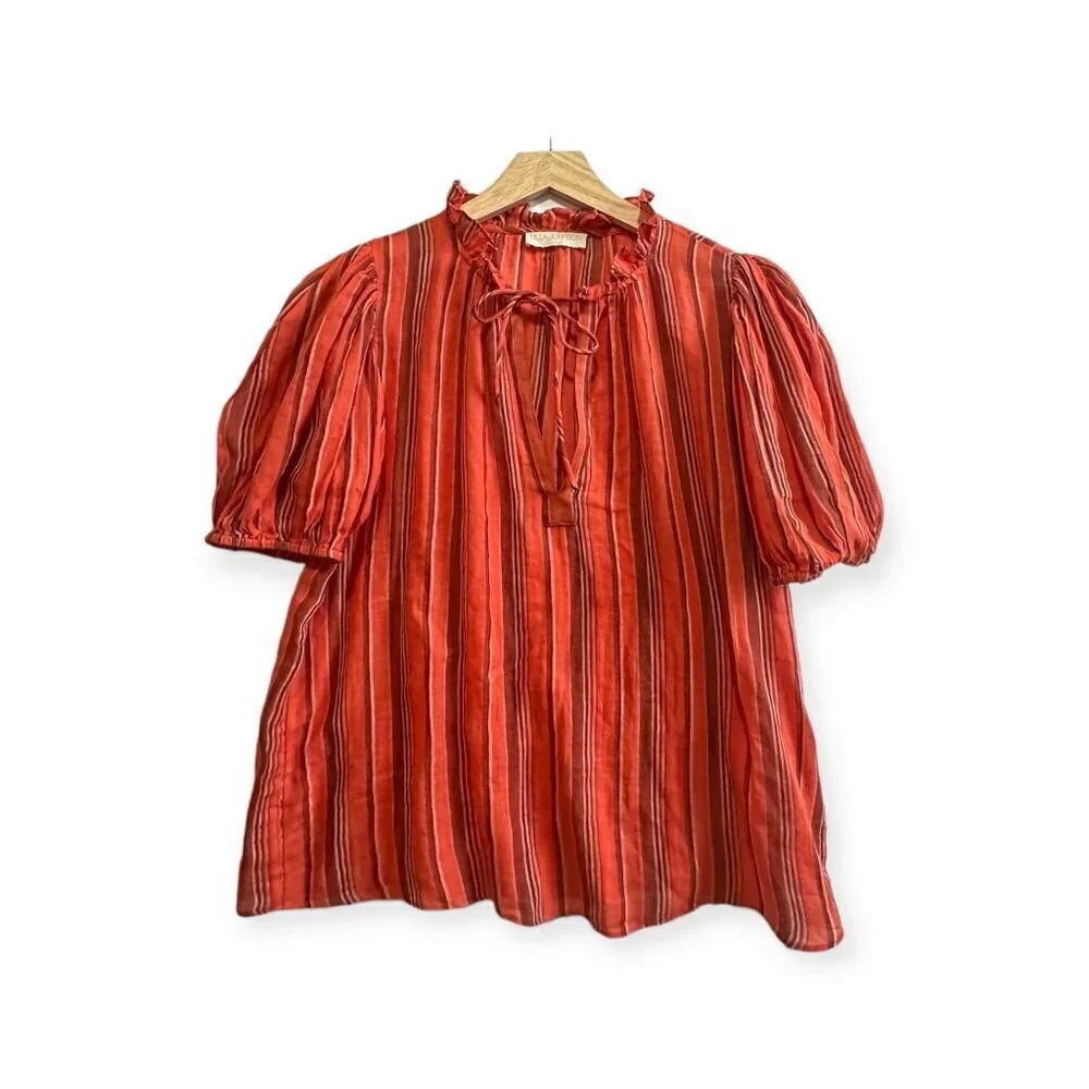 Ulla Johnson Oona Blouse, puff sleeves, Size 2